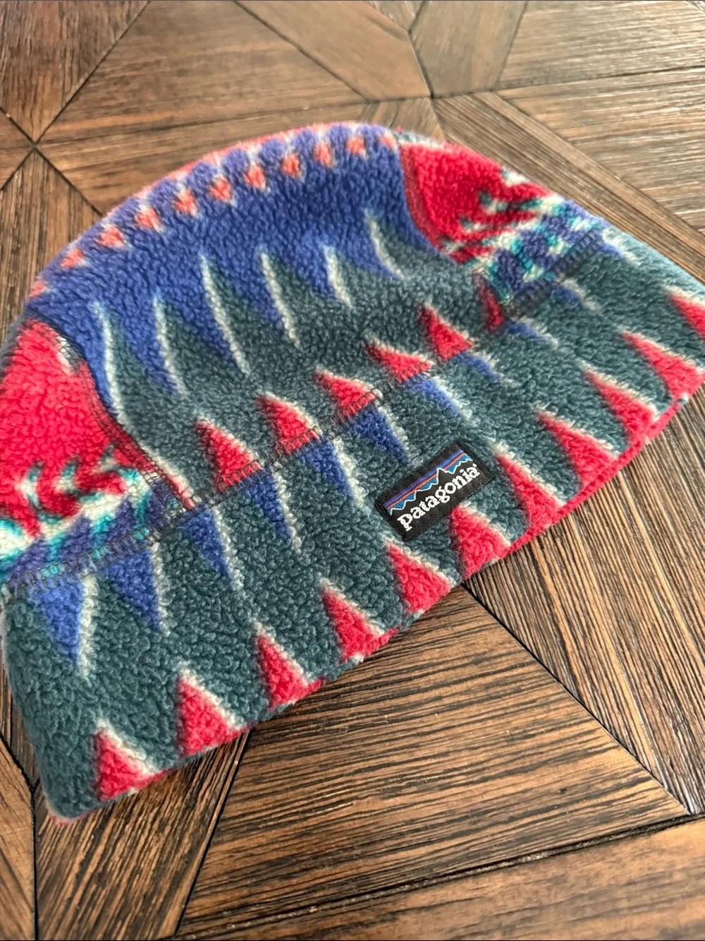 Vintage 1990s Patagonia Synchilla Fleece Aztec Beanie Kids Medium Made in USA